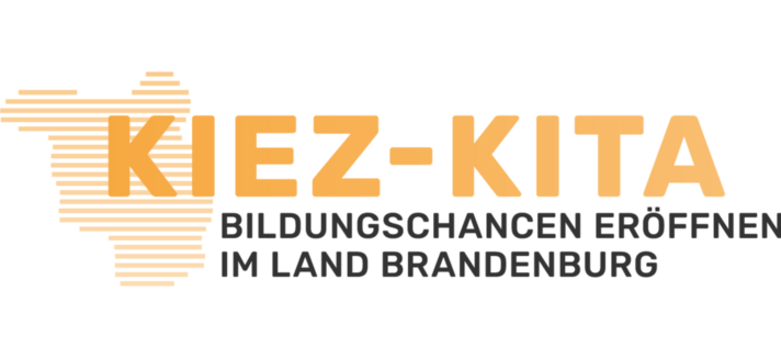 Logo: Kiez-Kita mit der Unterschrift: Bildungschancen eröffnen im Land Brandenburg.