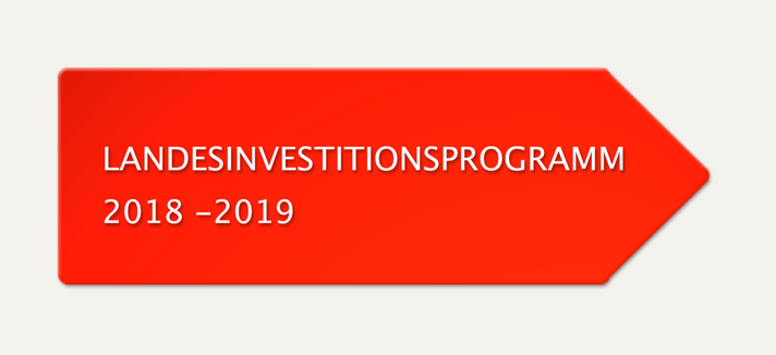 roter Pfeil: Landesinvestitionsprogramm 2018-19